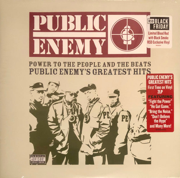 Public Enemy - Power to the People And The Beats: Greatest Hits 2LP (RSD 2020 BF Exclusive, Limited Edition Blood Red w/Black Smoke Vinyl, Limited to 7000, Gatefold)