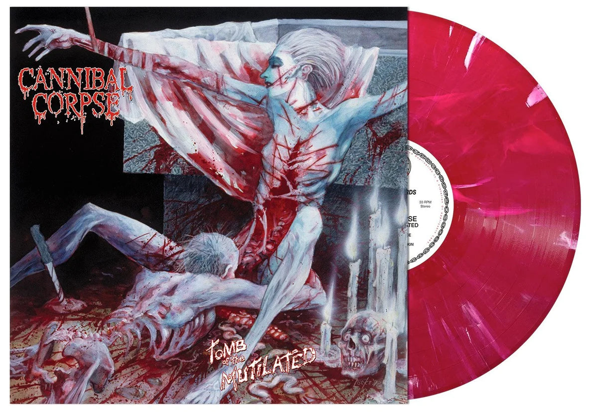Cannibal Corpse – Tomb Of The Mutilated LP (Red & White Swirl Vinyl)
