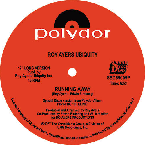Roy Ayers Ubiquity - Running Away b/w Love Will Bring Us Back Together 12''