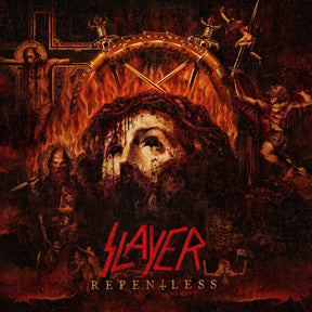 Slayer - Repentless LP (Indie Exclusive Beer Mustard Swirl w/ Red & Brown Splatter)