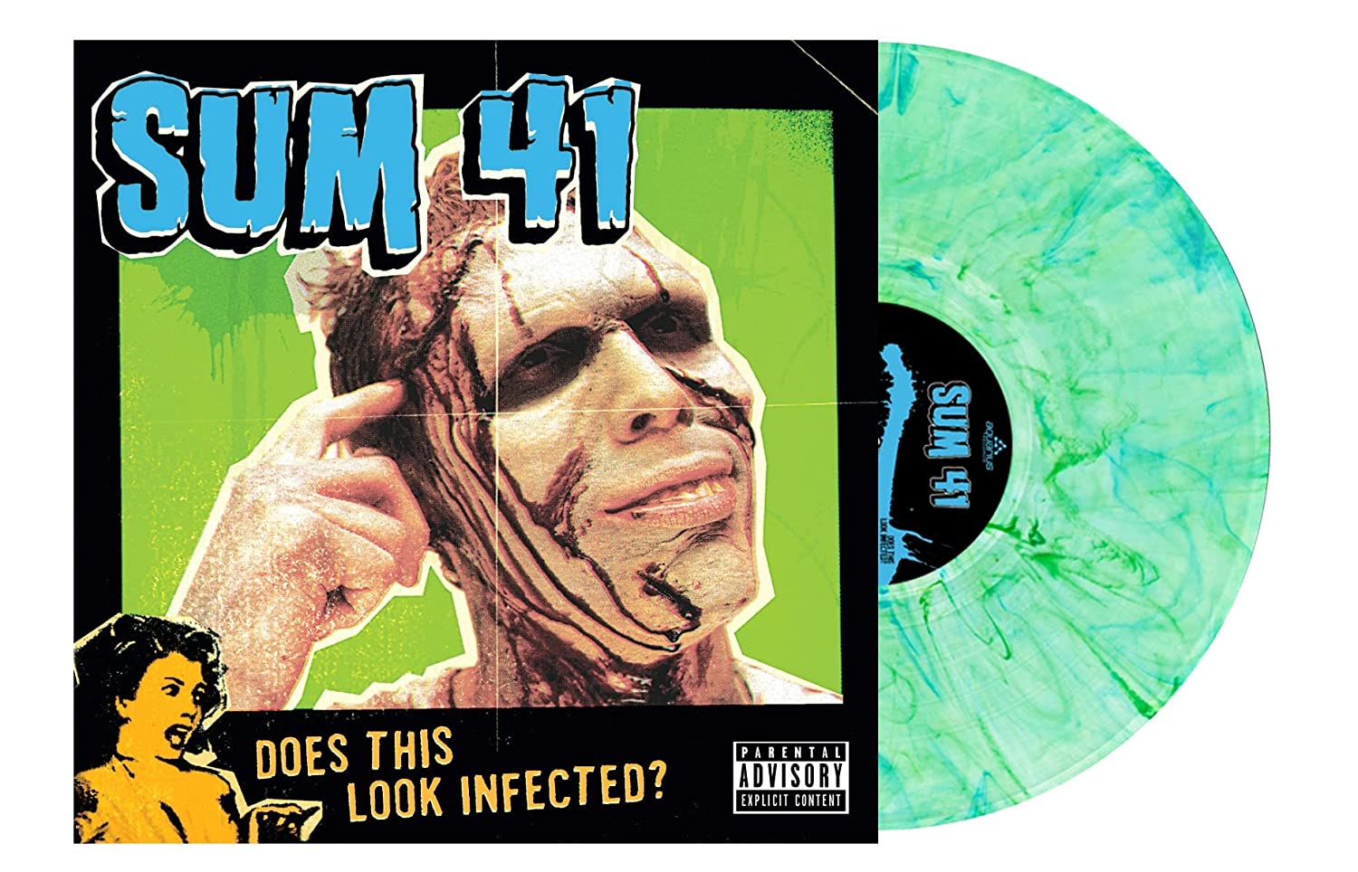 Sum 41 - Does This Look Infected? LP (180g, Green & Blue Swirl Vinyl, Reissue)